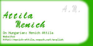 attila menich business card